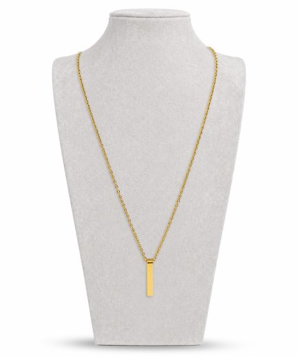 Gold Slim Bar Necklace