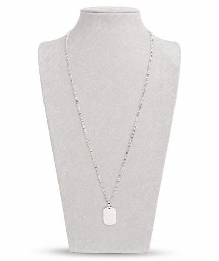 Silver Dog Tag Necklace