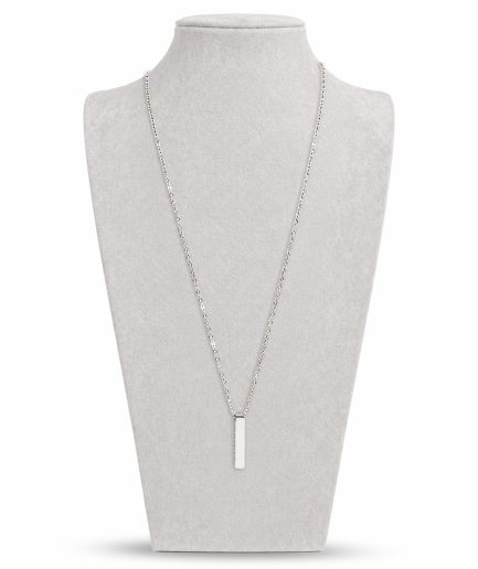 Silver Slim Bar Necklace