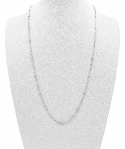 Silver Celeste Beaded Chain Necklace