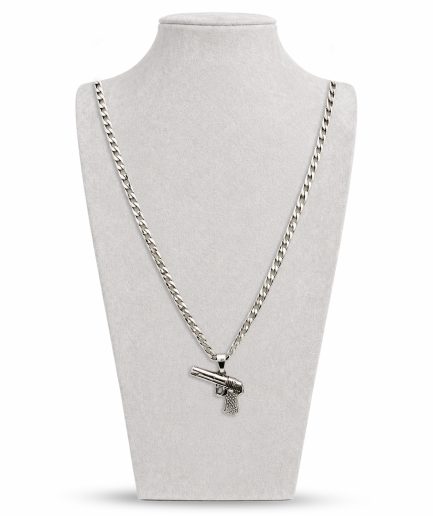 Outlaw Pistol Pendant Necklace