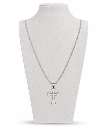 Silver Faith Cross Necklace